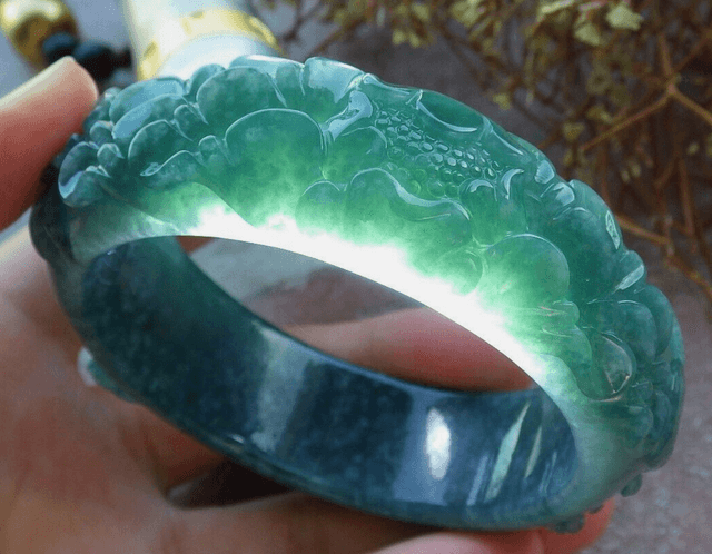 bracelet certifié vert Birmanie A JADE Jadeite Phoenix 59 mm 
