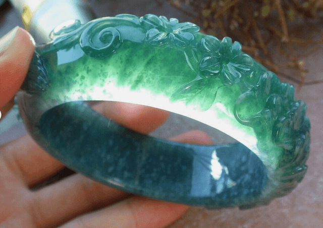 bracelet certifié vert Birmanie A JADE Jadeite Phoenix 59 mm 